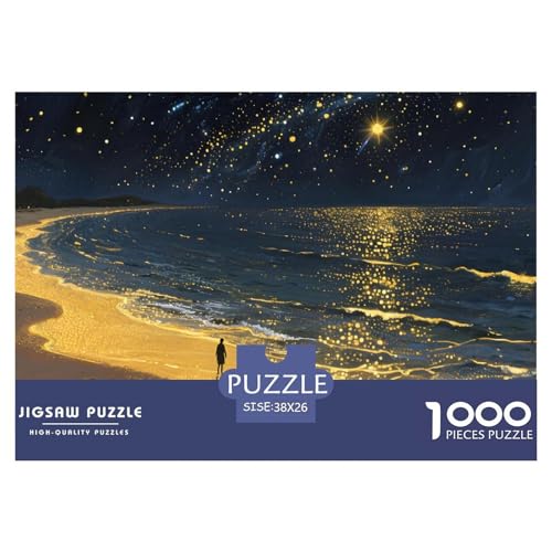 Sternenmeer1000Teile PuzzlesSternenbeleuchteter Himmel Für Erwachsene Familienspiele Herausfordernde Moderne Porträts38x26cm/1000pcs von TFEDACVSS