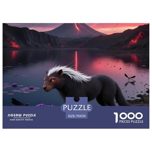 Tiere1000Stück Schwierigesgroßes Puzzle Wildtiere Für Erwachsene Kinder Einzigartige Spielzeug Herausforderndes Für DekoRatteive Geschenke70x50cm/1000pcs von TFEDACVSS