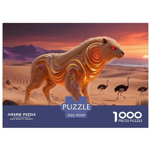 Tiere1000Teile Schwierigesgroßes Puzzle Wildtiere Für Erwachsene Einzigartige Spielzeug SchwerStressabbau Für DekoRatteive Geschenke70x50cm/1000pcs von TFEDACVSS