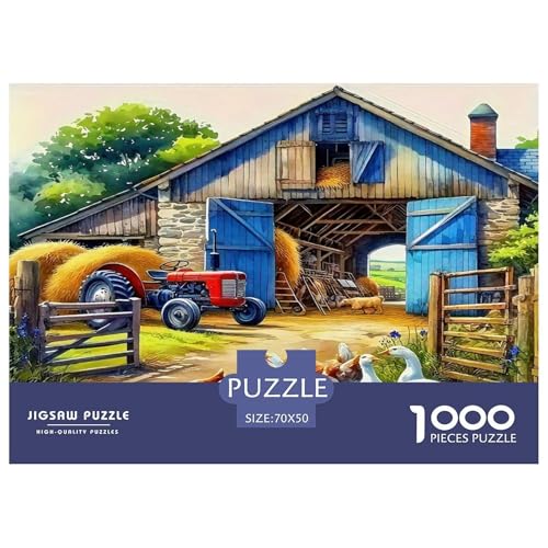 Traktor1000Teile Schwierigesgroßes Puzzle Traktor Für Erwachsene Einzigartige Spielzeug SchwerStressabbau Für Dekorative Geschenke70x50cm/1000pcs von TFEDACVSS