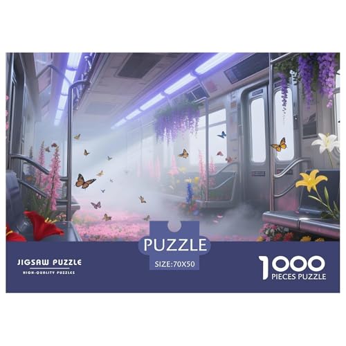 U-Bahn1000Teile PuzzlesFlower Meer Für Erwachsene Und Kinder Ab 14 Jahren Pädagogisches StressabbauSpielzeug Herausforderndes Für Dekorative Geschenke70x50cm/1000pcs von TFEDACVSS