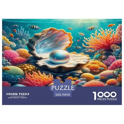 Unterwasser Shells1000Teile Puzzle Shell Perle Für Erwachsene Und Kinder Ab 14 Jahren Pädagogisches StressabbauSpielzeug Herausfordernde Moderne Porträts70x50cm/1000pcs von TFEDACVSS