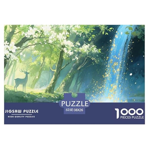 Wald1000Teile PuzzlesWasserfall Für Erwachsene Und Kinder Ab 14 Jahren Einzigartige Spielzeug Denksport Moderne Porträts38x26cm/1000pcs von TFEDACVSS