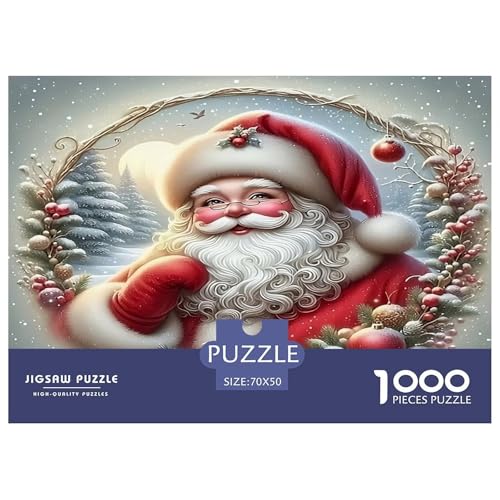 Weihnachtsmann1000Teile BuntePuzzles Weihnachtsmann Für Erwachsene Kinder Einzigartige Spielzeug SchwerStressabbau Für Dekorative Geschenke70x50cm/1000pcs von TFEDACVSS