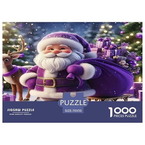 Weihnachtsmann1000Teile Schwierigesgroßes Puzzle Weihnachtsmann Für Erwachsene Einzigartige Spielzeug SchwerStressabbau Für Dekorative Geschenke70x50cm/1000pcs von TFEDACVSS