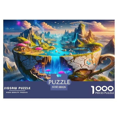 Weltcup1000Stück Schwierigesgroßes Puzzle Landschaft von Bergen und Flüssen Für Erwachsene Kinder Einzigartige Spielzeug Herausforderndes Für Dekorative Geschenke38x26cm/1000pcs von TFEDACVSS