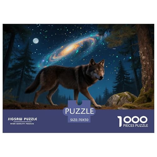 Wolf1000Teile BuntePuzzles Wildtiere Für Erwachsene Kinder Einzigartige Spielzeug SchwerStressabbau Für DekoRatteive Geschenke70x50cm/1000pcs von TFEDACVSS