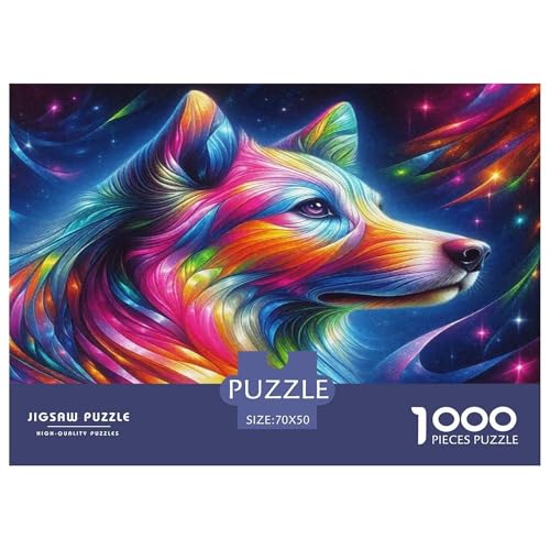 Wolf1000Teile Puzzle Tierwolf Für Erwachsene Und Kinder Ab 14 Jahren Pädagogisches StressabbauSpielzeug Herausfordernde Moderne Porträts70x50cm/1000pcs von TFEDACVSS
