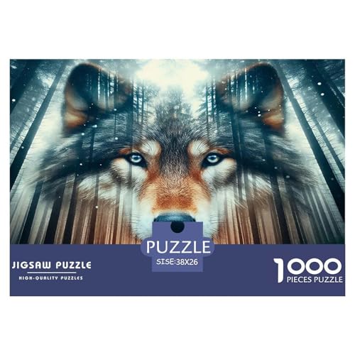 Wolf1000Teile PuzzlesTierwolf Für Erwachsene Und Kinder Ab 14 Jahren Familienspiele Herausfordernde Für Dekorative Geschenke38x26cm/1000pcs von TFEDACVSS