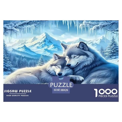 Wolf1000Teile PuzzlesTierwolf Für Erwachsene Und Kinder Ab 14 Jahren Familienspiele Herausforderndes Für Dekorative Geschenke38x26cm/1000pcs von TFEDACVSS