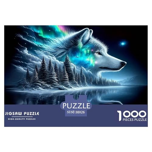 Wolf1000Teile PuzzlesTierwolf Für Erwachsene Und Kinder Ab 14 Jahren Familienspiele Herausforderndes Für Dekorative Geschenke38x26cm/1000pcs von TFEDACVSS