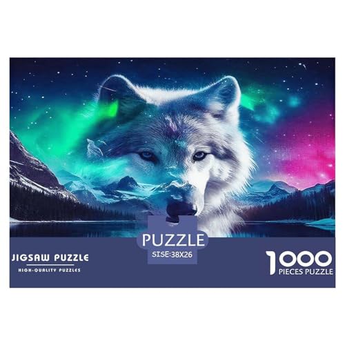 Wolf1000Teile PuzzlesTierwolf Für Erwachsene Und Kinder Ab 14 Jahren Familienspiele Herausforderndes Für Dekorative Geschenke38x26cm/1000pcs von TFEDACVSS