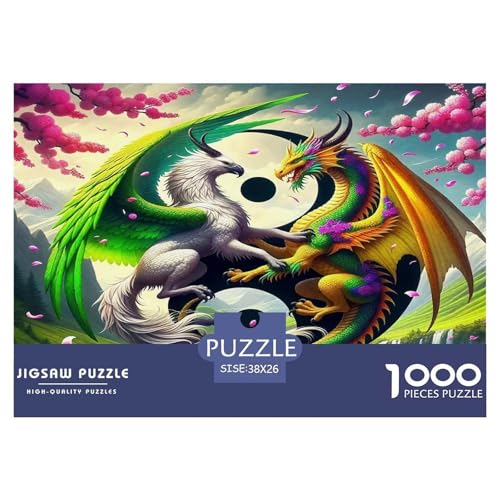 Yin-yang1000Stück Puzzle Sonne Grafik Für Erwachsene Und Kinder Ab 14 Jahren Einzigartige Spielzeug Herausfordernde Für Dekorative Geschenke38x26cm/1000pcs von TFEDACVSS