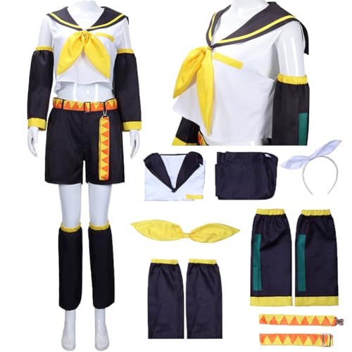 TFRVMA Rin Cosplay Kostüm Uniform Rin Len Cosplay Kostüm Outfit Len Cosplay Kostüm Komplettes Set Halloween Outfit TFRVMA Rin Cosplay Kostüm Uniform Rin Len Cosplay Kostüm Outfit Len Cosplay Kostüm Komplettes Set Halloween Outfit von TFRVMA