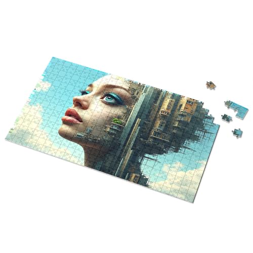 100-teiliges Puzzle für Kinder, Urban Dreams: A Woman'S Vision of the Future, Bilderpuzzle, 1000 Teile, Kinderspielzeug für Mädchen (300 Stück) von TFSW