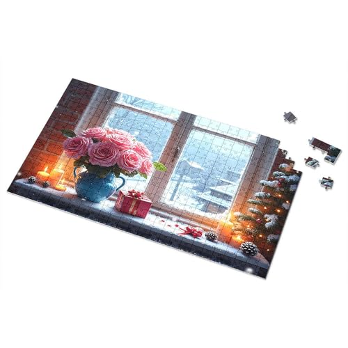 100-teiliges Puzzle für Kinder, Winterwunderland: Eine gemütliche Weihnachtsszene, Bilderpuzzle, 1000 Teile, Kinderspielzeug für Mädchen (1000 Teile) von TFSW