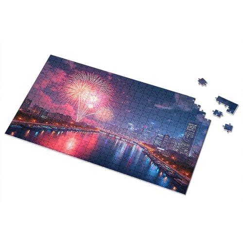 Puzzles, 500 Teile, für Erwachsene, Stadtlichter und Feuerwerk, Feier, Bilderpuzzle, Eurographics Puzzle, 1000 Teile, Ostergeschenke (300 Stück) von TFSW