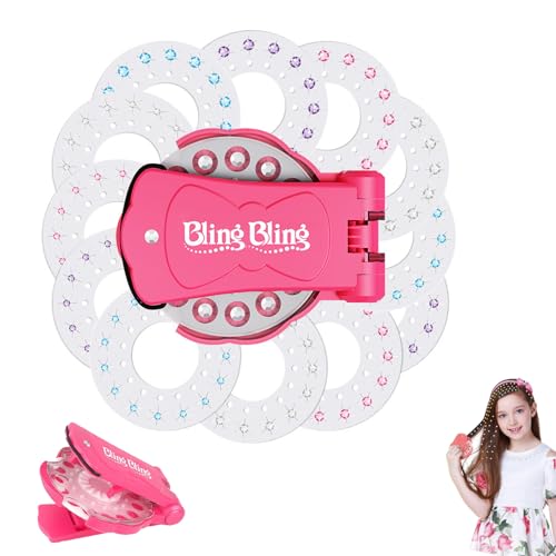 Hair Bedazzler Kit, Glitzersteine Haare Maschine with 180 Hair Gems, Haar Glitzer Gerät für Mädchen Kinder Geburtstag Geschenke von TFSYLISA