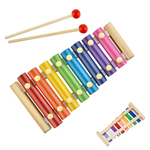 Xylophon für Kinder,Spielzeug Xylophon Mehrfarbig Glockenspiel Holzspielzeug Musikinstrument mit Holzschlägeln für Pädagogische Entwicklung Xylophon für Kinder,Spielzeug Xylophon Mehrfarbig Glockenspiel Holzspielzeug Musikinstrument mit Holzschlägeln für Pädagogische Entwicklung von TFSYLISA