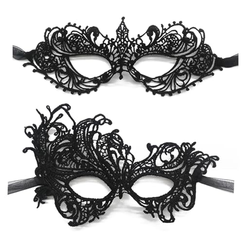 TFTSR Maskerade-Masken für Damen, Paare, Herren, Karnevalsmaske, Mädchen, schwarz-goldene Spitzenaugen, Kostüm, venezianisches Partykleid für Erwachsene TFTSR Maskerade-Masken für Damen, Paare, Herren, Karnevalsmaske, Mädchen, schwarz-goldene Spitzenaugen, Kostüm, venezianisches Partykleid für Erwachsene von TFTSR
