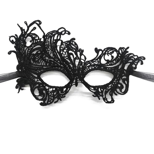 TFTSR Maskerade-Masken für Damen, Paare, Herren, Karnevalsmaske, Mädchen, schwarz-goldene Spitzenaugen, Kostüm, venezianisches Partykleid für Erwachsene TFTSR Maskerade-Masken für Damen, Paare, Herren, Karnevalsmaske, Mädchen, schwarz-goldene Spitzenaugen, Kostüm, venezianisches Partykleid für Erwachsene von TFTSR