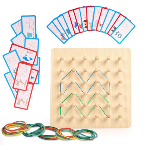 TGFIX Montessori Holz Geoboard Kinder als Weihnachtsgeschenke Geometrie Lernspielzeug Holzbretter Fördert das räumliche Denken Kreative Weihnachten Geschenke für Junge Mädchen ab 3 4 5 6 Jahre TGFIX Montessori Holz Geoboard Kinder als Weihnachtsgeschenke Geometrie Lernspielzeug Holzbretter Fördert das räumliche Denken Kreative Weihnachten Geschenke für Junge Mädchen ab 3 4 5 6 Jahre von TGFIX