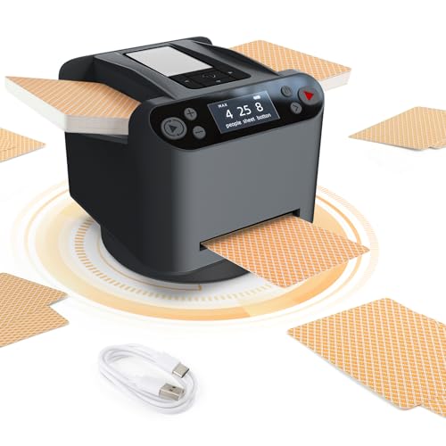 TGHongKy Kartenspender mit automatischen Kartenmischern, 2 in 1, automatische Kartenmischer, 2-in-1, 360° drehbare Kartenspielmaschine mit Fernbedienung für UNO/Poker (Schwarz) von TGHongKy