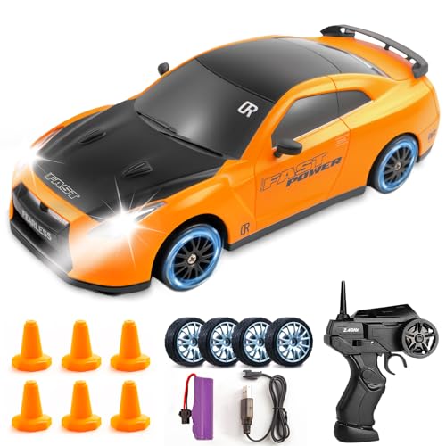 TGKYK RC Drift Car, 1:24 Ferngesteuertes Auto Erwachsene mit Beleuchtung, 30km/h, 2,4 GHz, 4WD Rennauto Ferngesteuert, Drift Auto Ferngesteuert für Kinder und Erwachsene ab 6 Jahren TGKYK RC Drift Car, 1:24 Ferngesteuertes Auto Erwachsene mit Beleuchtung, 30km/h, 2,4 GHz, 4WD Rennauto Ferngesteuert, Drift Auto Ferngesteuert für Kinder und Erwachsene ab 6 Jahren von TGKYK