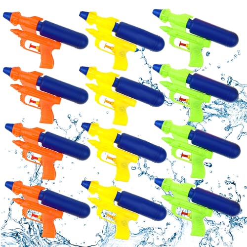 TGKYK Wasserpistole Kinder, 12Pcs Wasserpistole Klein, Farbe Spritzpistole Wasser, Kleine Wasserpistole, Spritzpistole Kinder für Mädchen Junge, Wasserpistole Klein Perfekt für Strand, Pool Water Gun von TGKYK