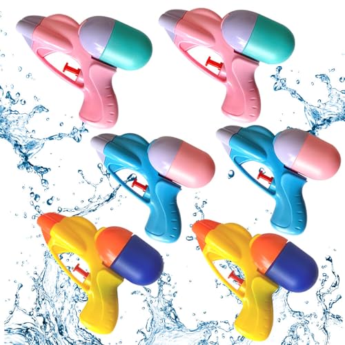 TGKYK Wasserpistole für Kinder, 6 Stück Wasserpistole Klein, Farbe Mini Wasserpistole, Wasserpistole Spielzeug, Kleine Wasserpistolen für Pools, Garten und Strände, erfekte Spielzeug Kinder Water Gun TGKYK Wasserpistole für Kinder, 6 Stück Wasserpistole Klein, Farbe Mini Wasserpistole, Wasserpistole Spielzeug, Kleine Wasserpistolen für Pools, Garten und Strände, erfekte Spielzeug Kinder Water Gun von TGKYK