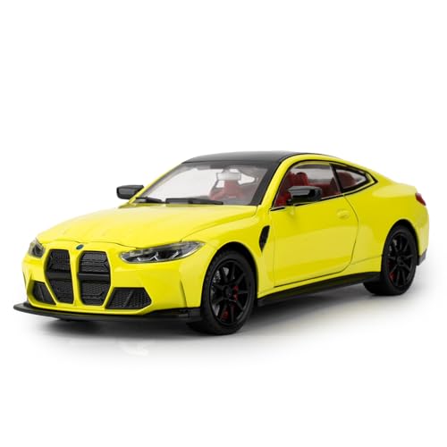 TGRCM-CZ 1/24 BMW M4 Modellauto, Zinklegierung, Rückziehfahrzeuge, Modellauto mit Sound und Licht, für Sammler und Kinder, ab 3 Jahren, Geburtstagsgeschenk, Gelb TGRCM-CZ 1/24 BMW M4 Modellauto, Zinklegierung, Rückziehfahrzeuge, Modellauto mit Sound und Licht, für Sammler und Kinder, ab 3 Jahren, Geburtstagsgeschenk, Gelb von TGRCM-CZ