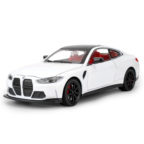 TGRCM-CZ 1/24 BMW M4 Modellauto, Zinklegierung, Rückziehfahrzeuge, Modellauto mit Sound und Licht, für Sammler und Kinder, ab 3 Jahren, Geburtstagsgeschenk, Weiß TGRCM-CZ 1/24 BMW M4 Modellauto, Zinklegierung, Rückziehfahrzeuge, Modellauto mit Sound und Licht, für Sammler und Kinder, ab 3 Jahren, Geburtstagsgeschenk, Weiß von TGRCM-CZ