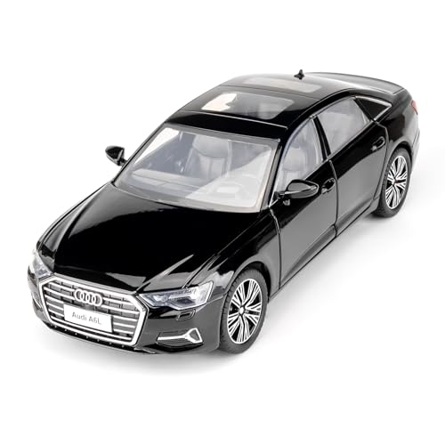 TGRCM-CZ 1/24 Kompatibel mit Audi A6L Modellauto, Zinklegierung Zurückziehen Fahrzeuge Modellauto mit Klang und Licht für Sammler & Kinder 3 Jahre alt Geburtstagsgeschenk(Schwarz) von TGRCM-CZ