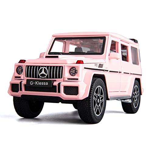 TGRCM-CZ 1/24 Mercedes Benz G63 AGM Modellauto, Zinklegierung Heckzug Auto, Ton und Licht Modellauto, passend für Sammler und Kinder über 3 Jahre alt als Geburtstagsgeschenke (pink) von TGRCM-CZ