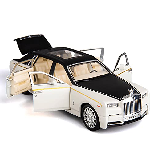 TGRCM-CZ Kompatibel mit 1/32 Rolls-Royce Phantom Modellauto Spielzeugauto mit Sound und Licht für Kinder, Jungen und Mädchen, Metallkörper, Tür geöffnet, Weiß TGRCM-CZ Kompatibel mit 1/32 Rolls-Royce Phantom Modellauto Spielzeugauto mit Sound und Licht für Kinder, Jungen und Mädchen, Metallkörper, Tür geöffnet, Weiß von TGRCM-CZ