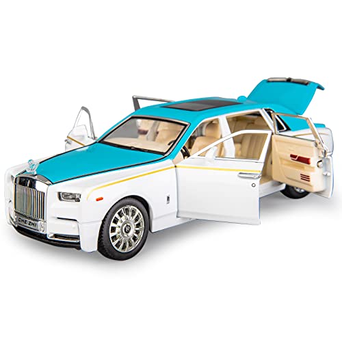 TGRCM-CZ Rolls-Royce Phantom-Modellauto, Zinklegierung, Rückziehspielzeug, Druckguss-Spielzeugautos mit Sound und Licht, für Kinder, Jungen, Mädchen, Geschenk (blau) TGRCM-CZ Rolls-Royce Phantom-Modellauto, Zinklegierung, Rückziehspielzeug, Druckguss-Spielzeugautos mit Sound und Licht, für Kinder, Jungen, Mädchen, Geschenk (blau) von TGRCM-CZ