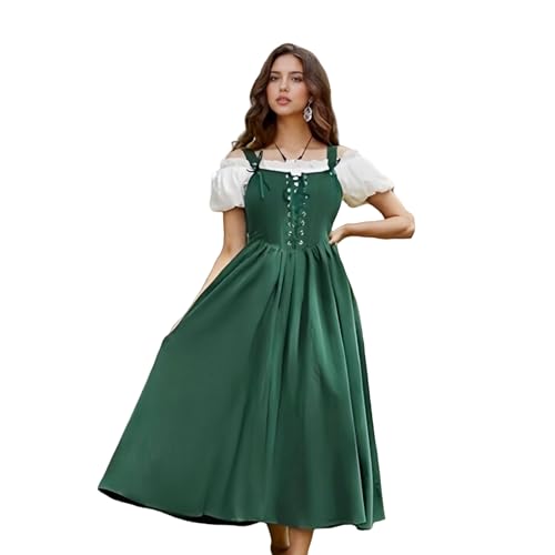 Damenkleid, mittelgroßes Renaissance-Kleid, viktorianisches Kostüm, Spaghettiträger-Kleid mit Korsett, verstellbare Schultergurte, ärmelloses Cottagecore-Kleid für LARP-Kostüme, Mottopartys Damenkleid, mittelgroßes Renaissance-Kleid, viktorianisches Kostüm, Spaghettiträger-Kleid mit Korsett, verstellbare Schultergurte, ärmelloses Cottagecore-Kleid für LARP-Kostüme, Mottopartys von TGUVGRHH