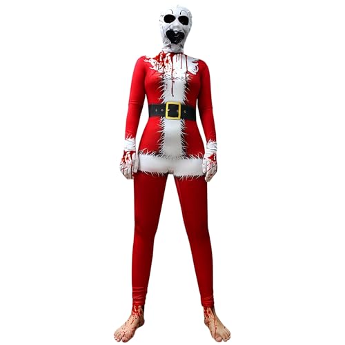 TGUVGRHH Weihnachtsmann-Overall für Damen, 3D-Druck, Weihnachtsmann-Kostüm, Kostüm-Set für Halloween, Karneval, Party, Rot, Größe S TGUVGRHH Weihnachtsmann-Overall für Damen, 3D-Druck, Weihnachtsmann-Kostüm, Kostüm-Set für Halloween, Karneval, Party, Rot, Größe S von TGUVGRHH