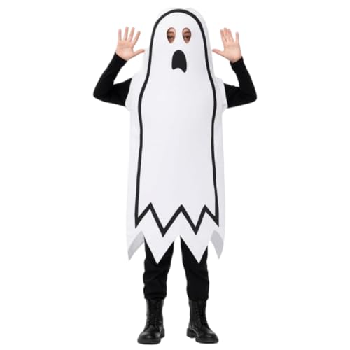 TGUVGRHH Weißer Geisterumhang für Erwachsene, Halloween-Geister, Kostüm, Outfit, Geisterverkleidungen für Halloween (Weiß, Erwachsene) von TGUVGRHH
