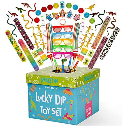 THE TWIDDLERS 100-teilige Spielzeugkiste Mitgebsel Spielzeug Box für Kindergeburtstag - Tombola Losbox Spielpreise Gewinne Party Give Aways von THE TWIDDLERS
