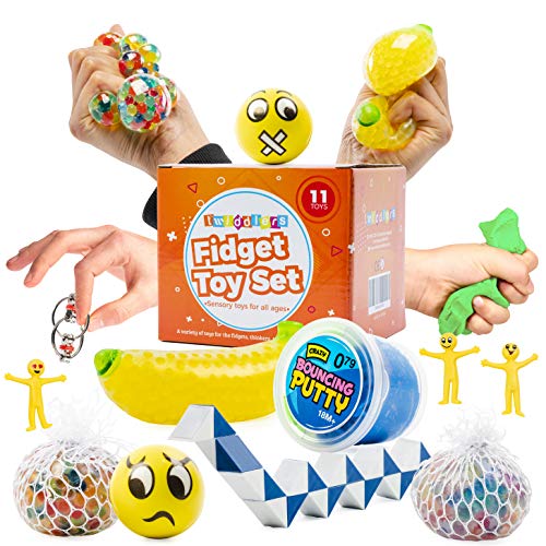 THE TWIDDLERS 11 Anti-Stress Fidget Toys Spielzeuge Geschenkset für Kinder, Jungen & Mädchen - Robust & Ungiftig von THE TWIDDLERS