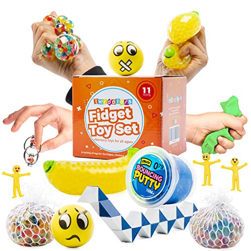 THE TWIDDLERS 11 Anti-Stress Fidget Toys Spielzeuge Geschenkset für Kinder, Jungen & Mädchen - Robust & Ungiftig THE TWIDDLERS 11 Anti-Stress Fidget Toys Spielzeuge Geschenkset für Kinder, Jungen & Mädchen - Robust & Ungiftig von THE TWIDDLERS