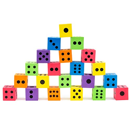 THE TWIDDLERS 24 Große Schaumstoffwürfel Flüsterwürfel Lernspielzeug für Kinder, 4cm - Weich & Stabil - Kindergarten, Schule, Klassenzimmer, Mathespiele, Zählen THE TWIDDLERS 24 Große Schaumstoffwürfel Flüsterwürfel Lernspielzeug für Kinder, 4cm - Weich & Stabil - Kindergarten, Schule, Klassenzimmer, Mathespiele, Zählen von THE TWIDDLERS