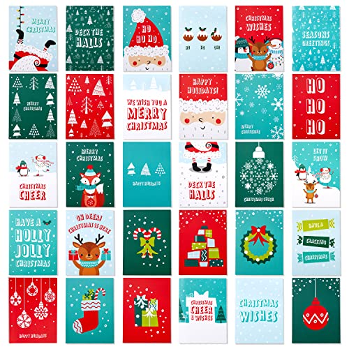 THE TWIDDLERS 30 Weihnachtskarten & Umschläge - Innen Blanko für Personalisierte Nachricht - Modernes Design von THE TWIDDLERS