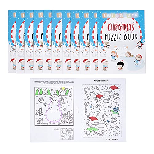 THE TWIDDLERS 36 Mini Weihnachten Puzzlebücher für Kinder, 14cm - Mitgebsel, Kindergeburtstag, Adventskalender, Piñata von THE TWIDDLERS
