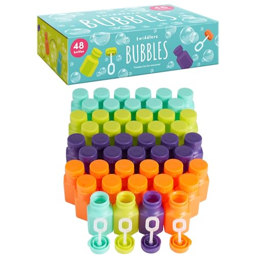 THE TWIDDLERS 48 Kleine Seifenblasen Set mit Stäbe für Kinder - Mitgebsel, Mitbringsel, Gastgeschenke für Kindergeburtstag & Hochzeiten, Partytüten, Give Aways THE TWIDDLERS 48 Kleine Seifenblasen Set mit Stäbe für Kinder - Mitgebsel, Mitbringsel, Gastgeschenke für Kindergeburtstag & Hochzeiten, Partytüten, Give Aways von THE TWIDDLERS