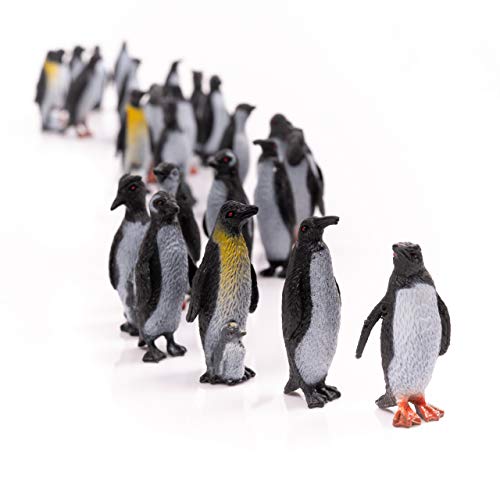 THE TWIDDLERS 48 Pinguin Spielfiguren in 8 Verschiedenen Designs - Zoo-Party Mitgebsel, DIY Schneekugel, Tortendeko, Weihnachtsdorf, Kindergarten, Schulprojekt von THE TWIDDLERS