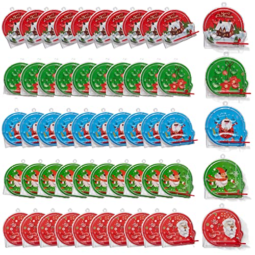 THE TWIDDLERS 50 Mini Weihnachten Flipper Pinball Spielzeug für Kinder, 6cm - Mitgebsel Adventskalender Kindergeburtstag von THE TWIDDLERS