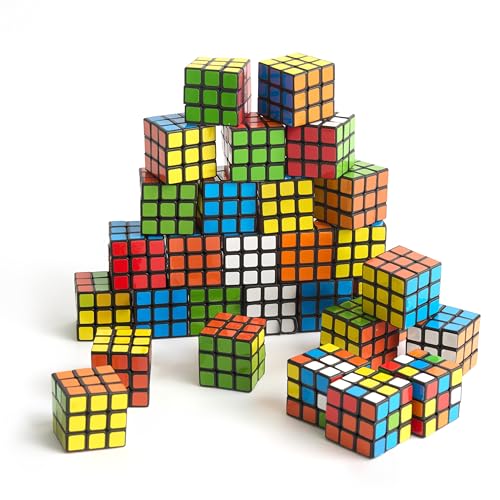 THE TWIDDLERS - 60 Mini Puzzle-Würfel Zappelspielzeug Geschwindigkeitswürfel, 3x3 - Perfekt als Mini-Spiele Party-Taschenfüller für Kinder, Denkaufgaben Multipack Klassenzimmer Belohnungen - 3cm THE TWIDDLERS - 60 Mini Puzzle-Würfel Zappelspielzeug Geschwindigkeitswürfel, 3x3 - Perfekt als Mini-Spiele Party-Taschenfüller für Kinder, Denkaufgaben Multipack Klassenzimmer Belohnungen - 3cm von THE TWIDDLERS