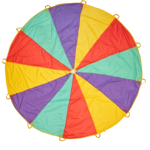 THE TWIDDLERS XL Regenbogen Schwungtuch mit 12 Griffen für Kinder (370cm) - Indoor/Outdoor Gruppenspiel für Schulen & Kindergeburtstage von THE TWIDDLERS